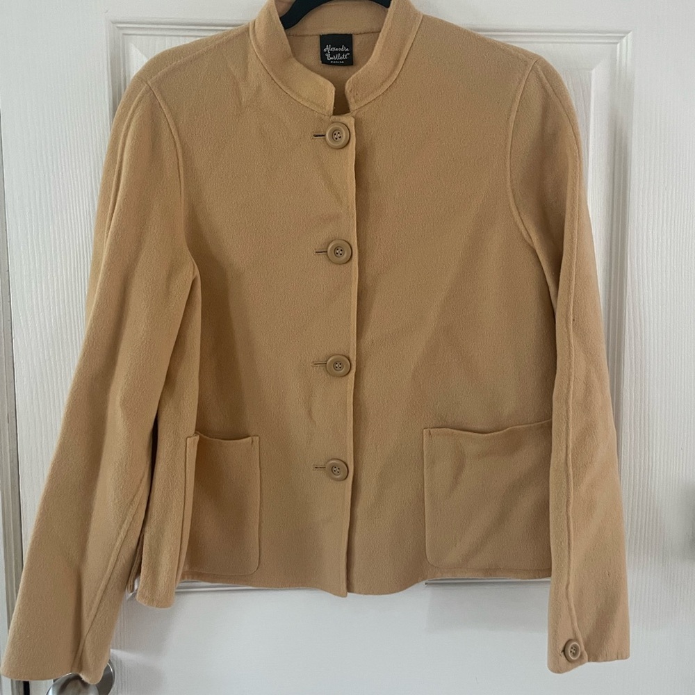 Tan Blazer Tailored Fit Structured Design